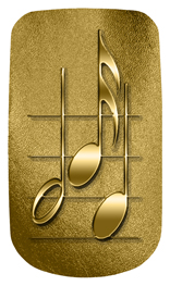 DAROYAL 382 GD Music Notes Gold